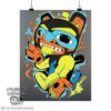 Bear Graffiti colorful print