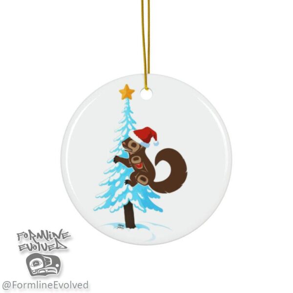 Native Squirrel and tree Christmas Ornament, 1-Pack