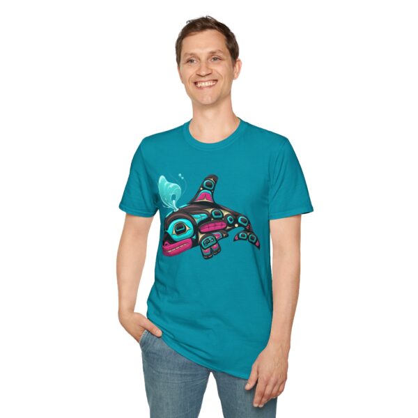 Tlingit Orca's First Journey - Men's T-Shirt - Image 7