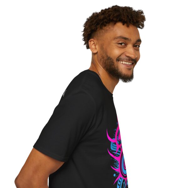 Viral Impact - Neon Unisex T-Shirt, Tlingit and Haida totem design by Native American artist Wéidaaká Yóodóohaa - Image 11