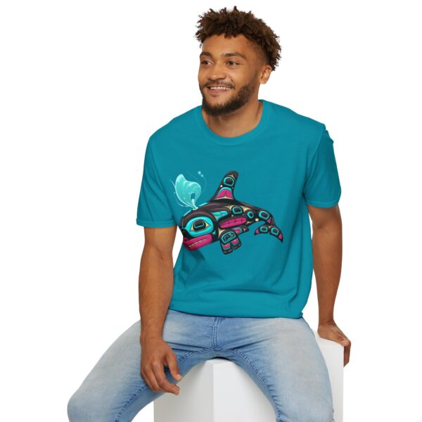 Tlingit Orca's First Journey - Men's T-Shirt - Image 12