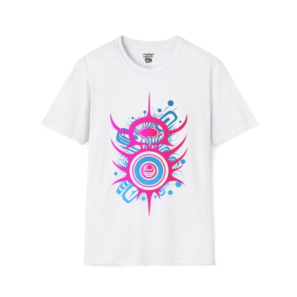 Viral Impact - Neon Unisex T-Shirt, Tlingit and Haida totem design by Native American artist Wéidaaká Yóodóohaa - Image 13