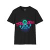Raven Dancer - Neon Unisex T-Shirt, Tlingit and Haida totem design by Native American artist Wéidaaká Yóodóohaa