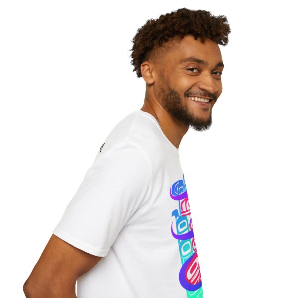 Confluence: The Rivers of Existence - Neon Unisex T-Shirt, Tlingit and Haida totem design by Native American artist Wéidaaká Yóodóohaa - Image 23