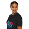 Raven Dancer - Neon Unisex T-Shirt, Tlingit and Haida totem design by Native American artist Wéidaaká Yóodóohaa - Image 9