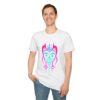 Auroral Embrace: Wolf Mother - Neon Unisex T-Shirt, Tlingit and Haida totem design by Alaskan Native artist Wéidaaká Yóodóohaa - Image 19
