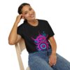 Viral Impact - Neon Unisex T-Shirt, Tlingit and Haida totem design by Native American artist Wéidaaká Yóodóohaa - Image 10