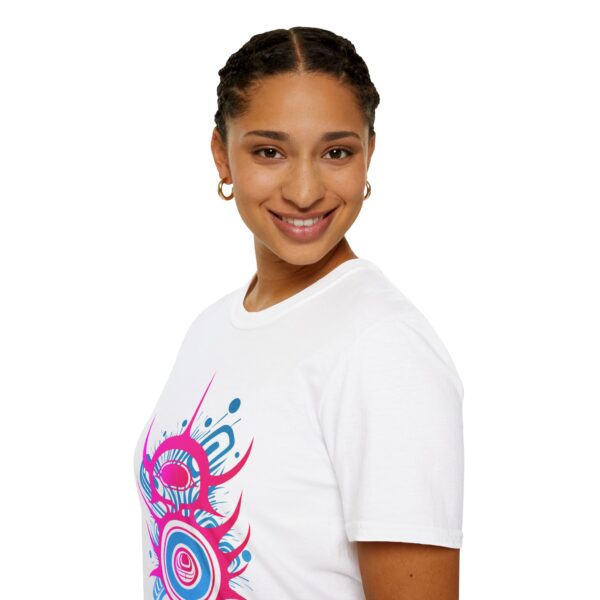 Viral Impact - Neon Unisex T-Shirt, Tlingit and Haida totem design by Native American artist Wéidaaká Yóodóohaa - Image 21
