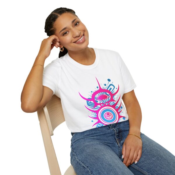 Viral Impact - Neon Unisex T-Shirt, Tlingit and Haida totem design by Native American artist Wéidaaká Yóodóohaa - Image 22