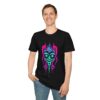 Auroral Embrace: Wolf Mother - Neon Unisex T-Shirt, Tlingit and Haida totem design by Alaskan Native artist Wéidaaká Yóodóohaa - Image 7
