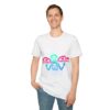 Raven Dancer - Neon Unisex T-Shirt, Tlingit and Haida totem design by Native American artist Wéidaaká Yóodóohaa - Image 19