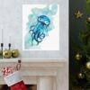 Jellyfish Cosmic Watercolor - print - Image 7