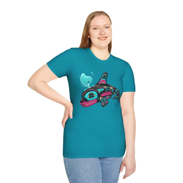 Tlingit Orca's First Journey - Men's T-Shirt - Image 5