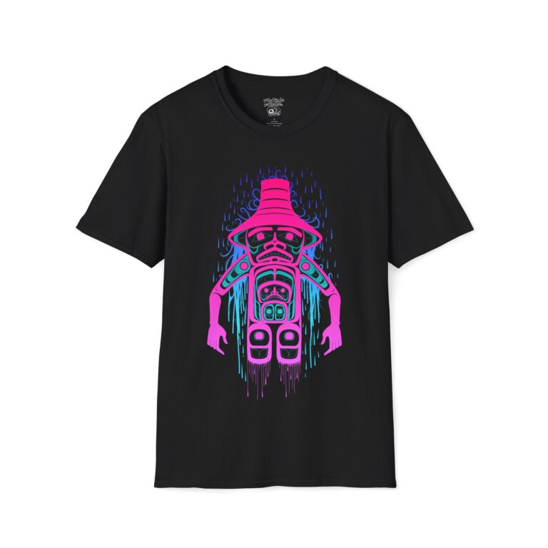 black t-shirt featuring Rainkeeper