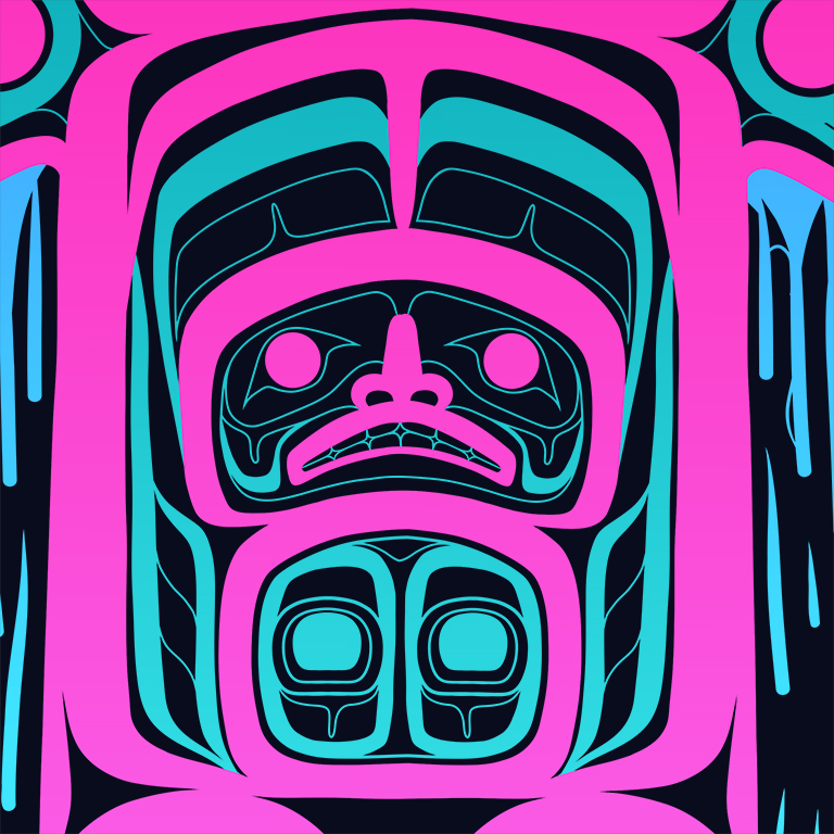 details of the ancestor / child figure in the belly