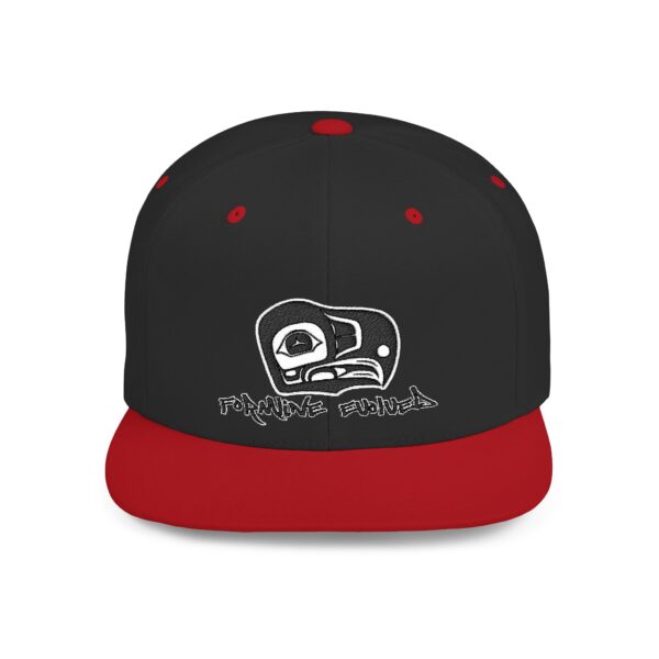 Formline Evolved Brand Eagle Design Flat Bill Snapback Hat - Image 13