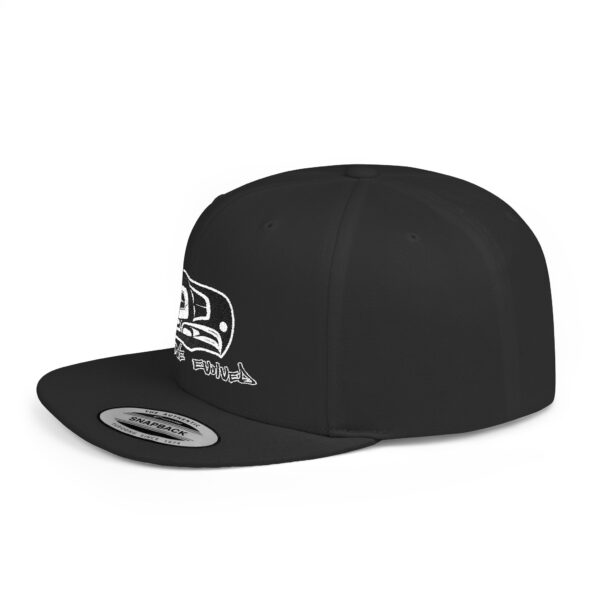 Formline Evolved Brand Eagle Design Flat Bill Snapback Hat - Image 6