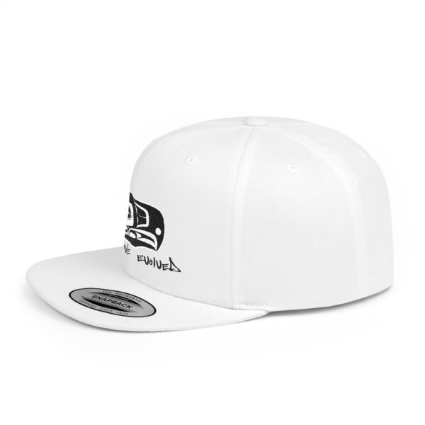 Formline Evolved Brand Eagle Design Flat Bill Snapback Hat - Image 3