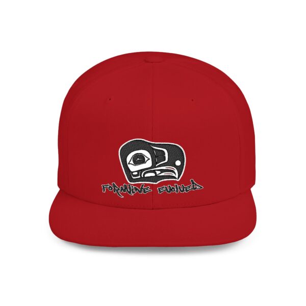 Formline Evolved Brand Eagle Design Flat Bill Snapback Hat - Image 10