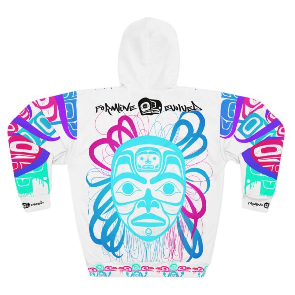 Tlingit Neon Series Shaman Unisex Pullover Hoodie (AOP) - Image 2