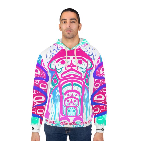 Tlingit Neon Series Shaman Unisex Pullover Hoodie (AOP) - Image 4
