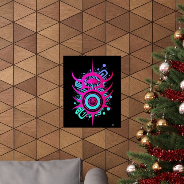 Neon Viral Impact print, Tlingit and Haida totem design by Native American artist Wéidaaká Yóodóohaa - Image 8