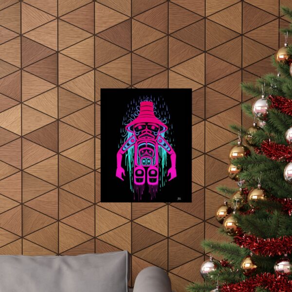 Neon Rainkeeper print, Tlingit and Haida totem design by Native American artist Wéidaaká Yóodóohaa - Image 8