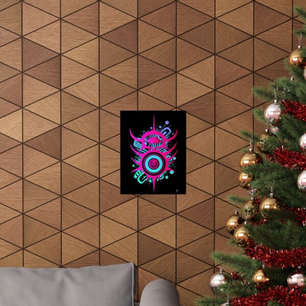 Neon Viral Impact print, Tlingit and Haida totem design by Native American artist Wéidaaká Yóodóohaa - Image 4