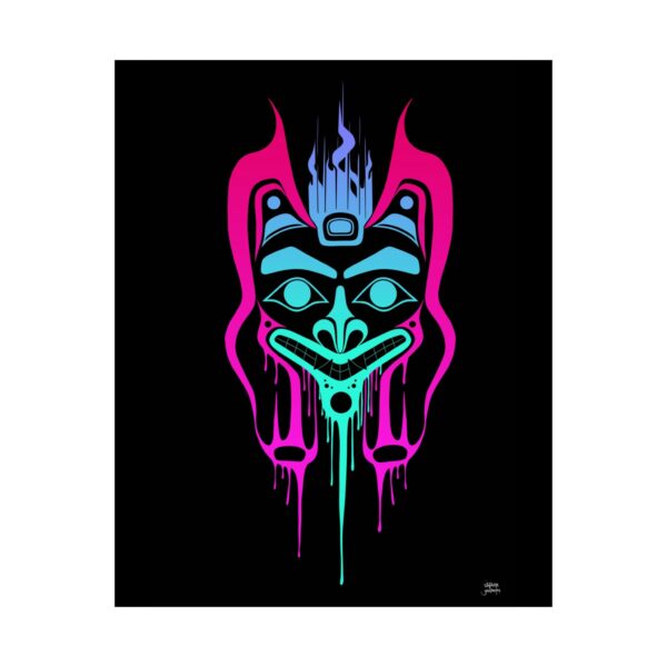 Neon Wolf print, Tlingit and Haida totem design by Native American artist Wéidaaká Yóodóohaa - Image 6