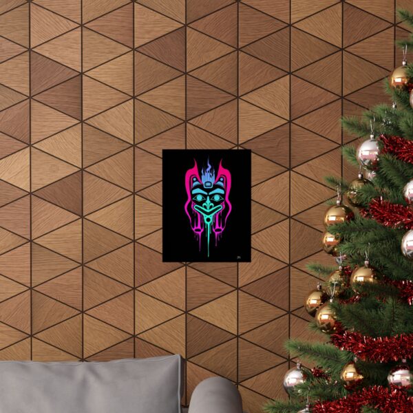 Neon Wolf print, Tlingit and Haida totem design by Native American artist Wéidaaká Yóodóohaa - Image 4