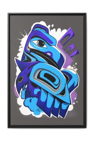 Raven Graffiti on Matte Canvas, Framed