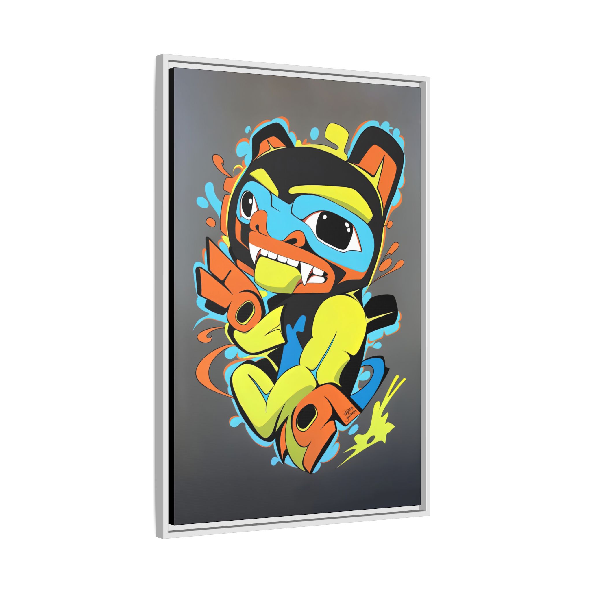 Bear Graffiti on Matte Canvas, Framed - Image 10