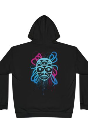 Neon Shaman Mask Graphic Hoodie