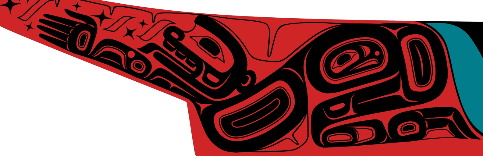 Detail of the bow figure showing the hidden image encoded in the hip and leg. When viewed in reverse, the forms reveal a person looking back through time, with a computer mouse and screen embedded in the composition.